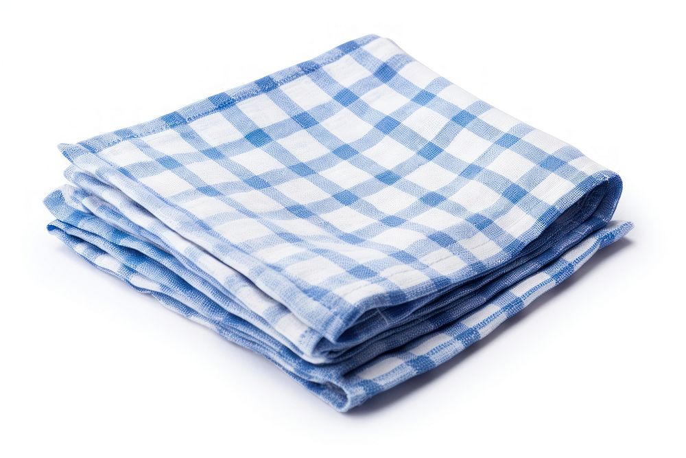 Blue and white napkin white background tablecloth freshness. AI generated Image by rawpixel.