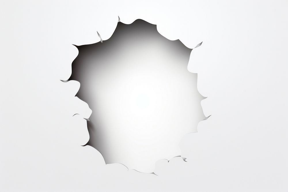 Hole in paper cut out hole white white background. AI generated Image by rawpixel.