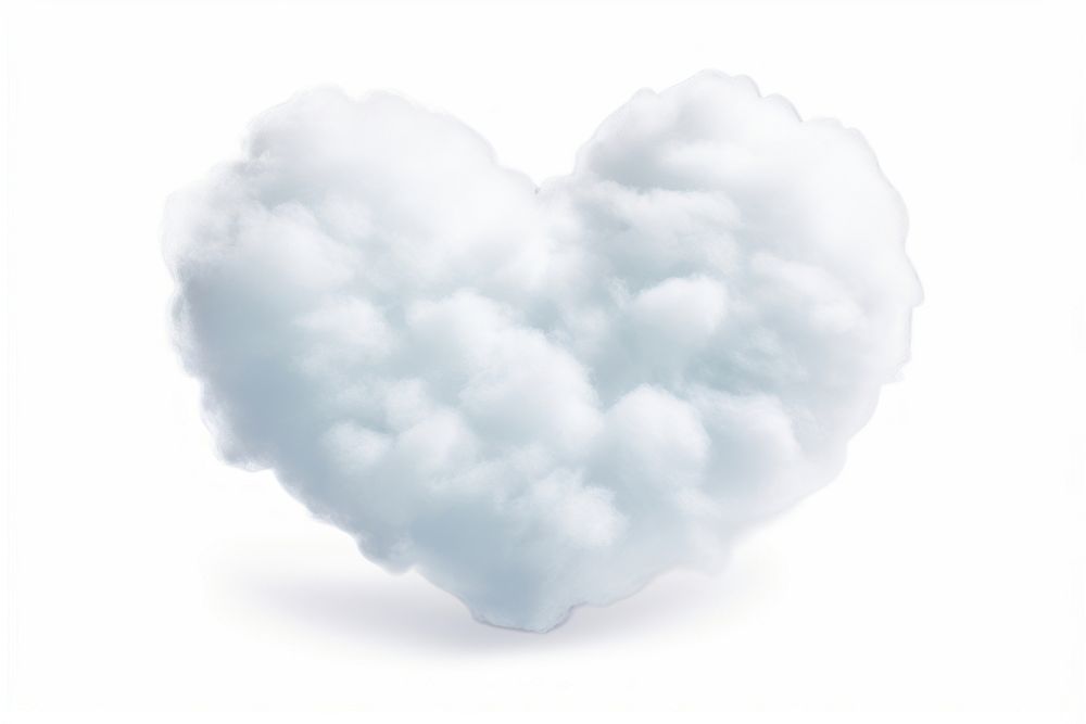 Dreams heart cloud nature white white background. AI generated Image by rawpixel.