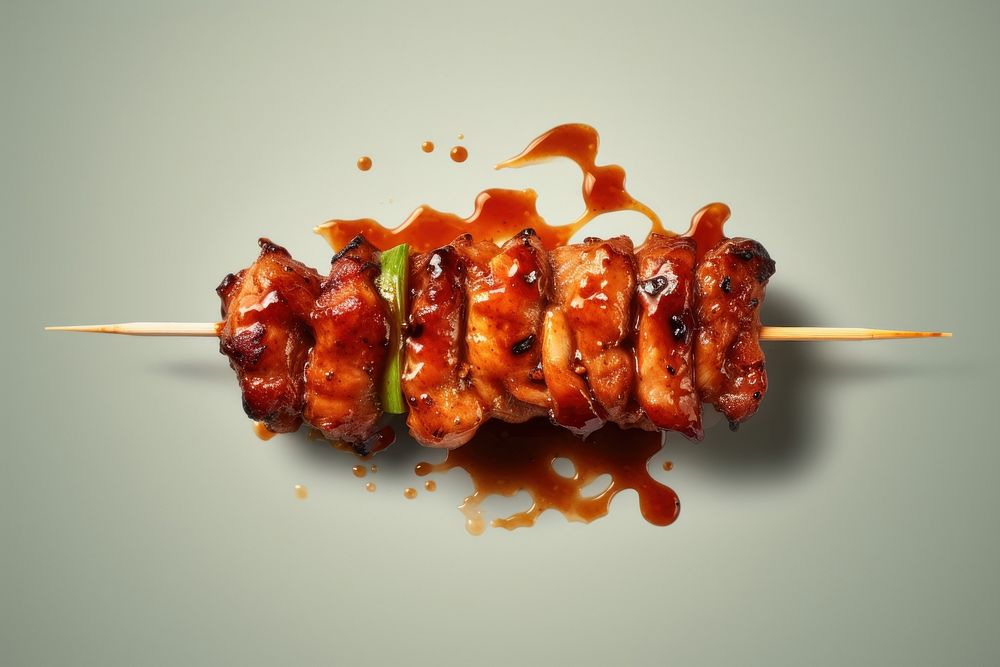 Yakitori grilling seafood meat. AI generated Image by rawpixel.