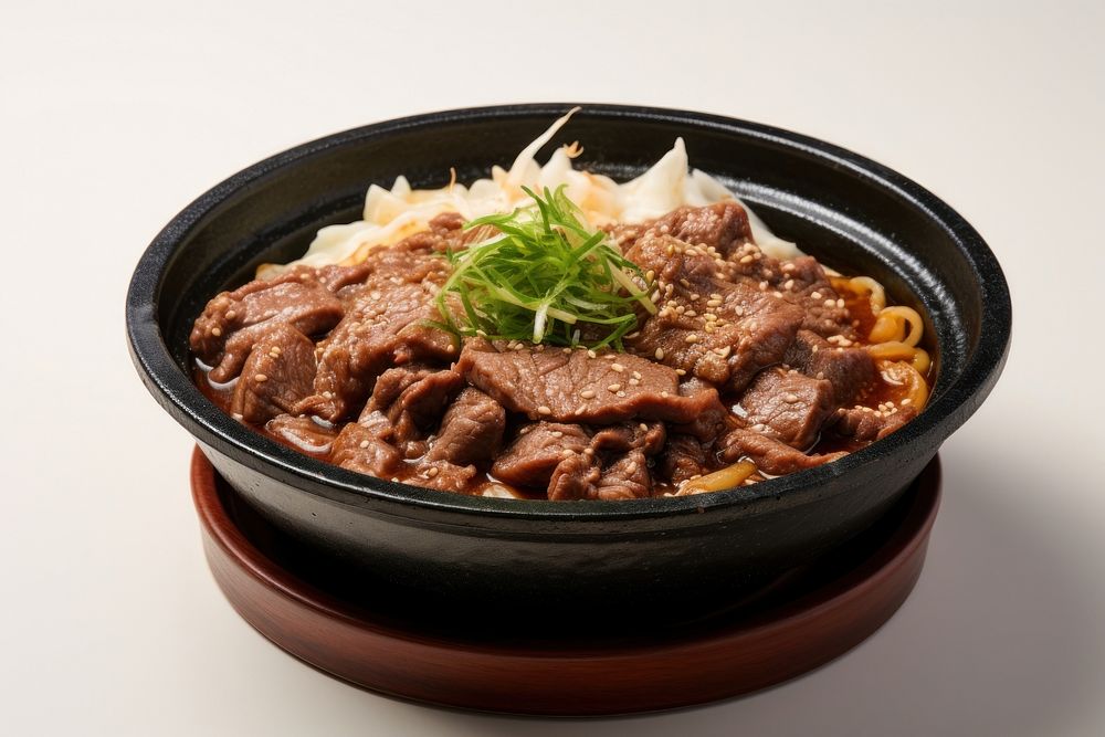 Sukiyaki meat food beef. AI generated Image by rawpixel.