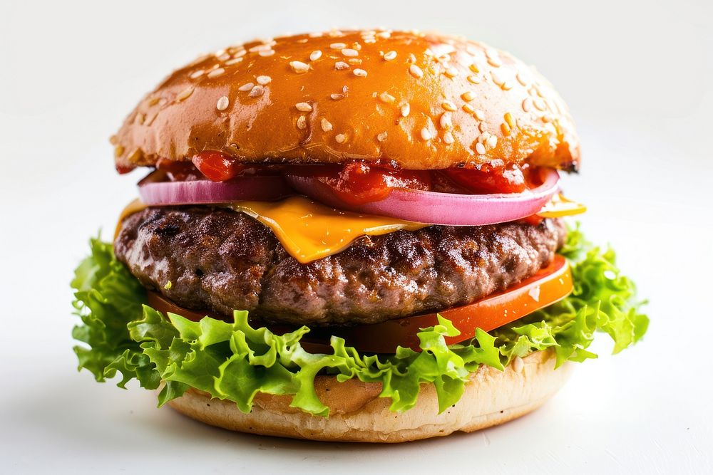 Photo of burger food hamburger vegetable.