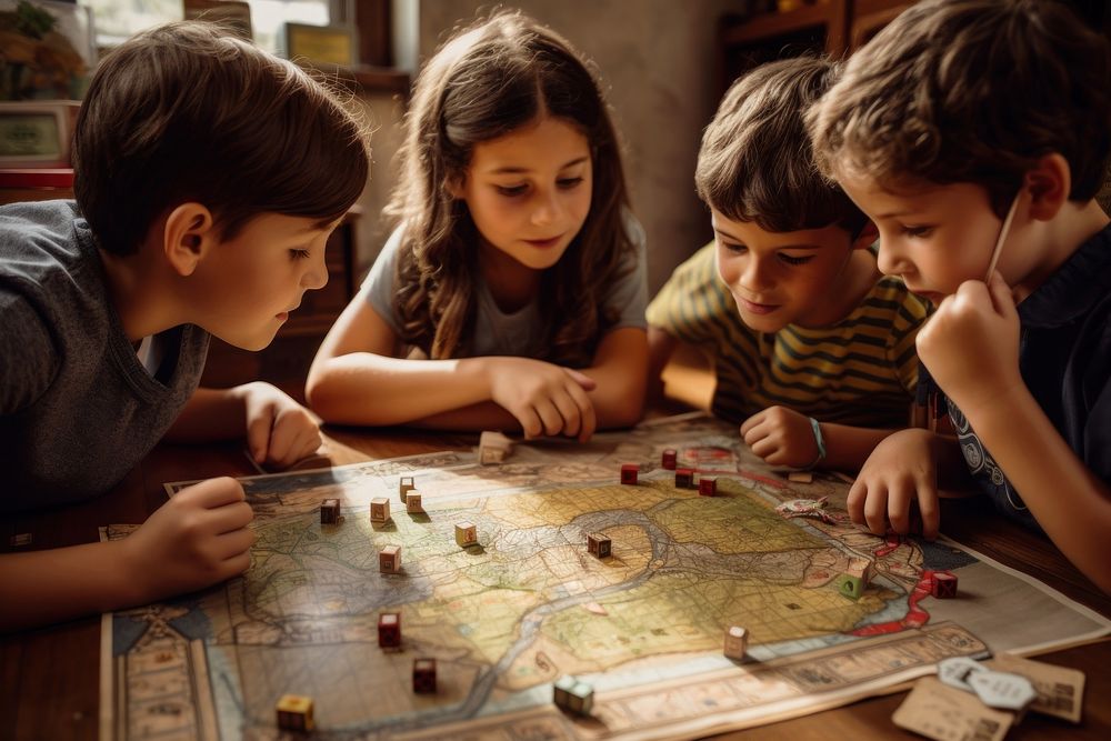 Children playing child game togetherness.