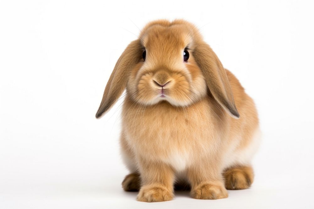 Holland lop rabbit sitting mammal animal rodent. AI generated Image by rawpixel.