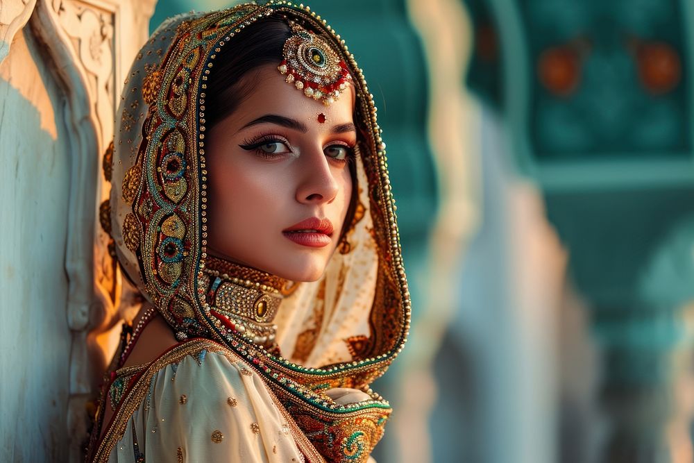 Indian woman tradition portrait fashion.