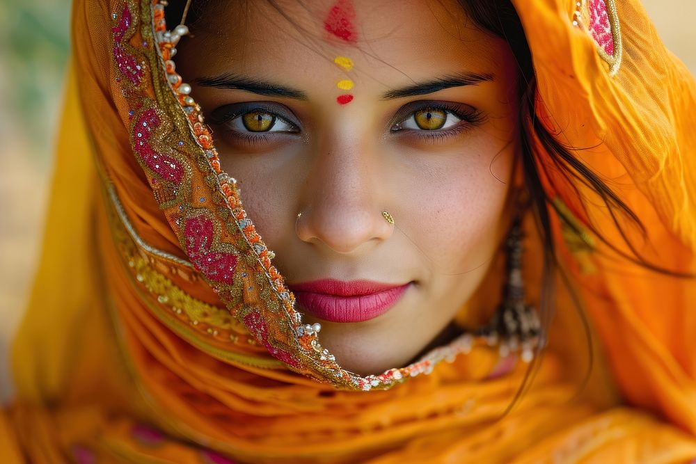 Indian woman tradition portrait adult.