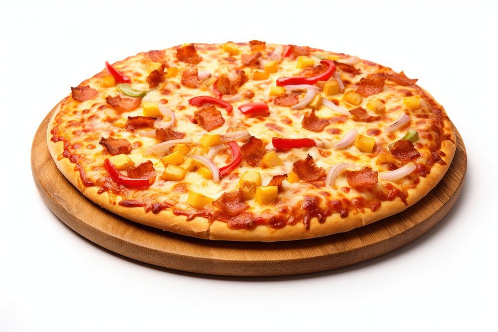 Western Food Pizza pizza food white background. AI generated Image by rawpixel.