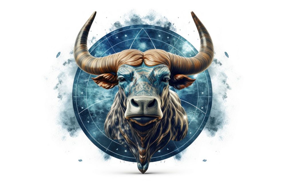 Taurus Earth sign livestock wildlife buffalo. AI generated Image by rawpixel.