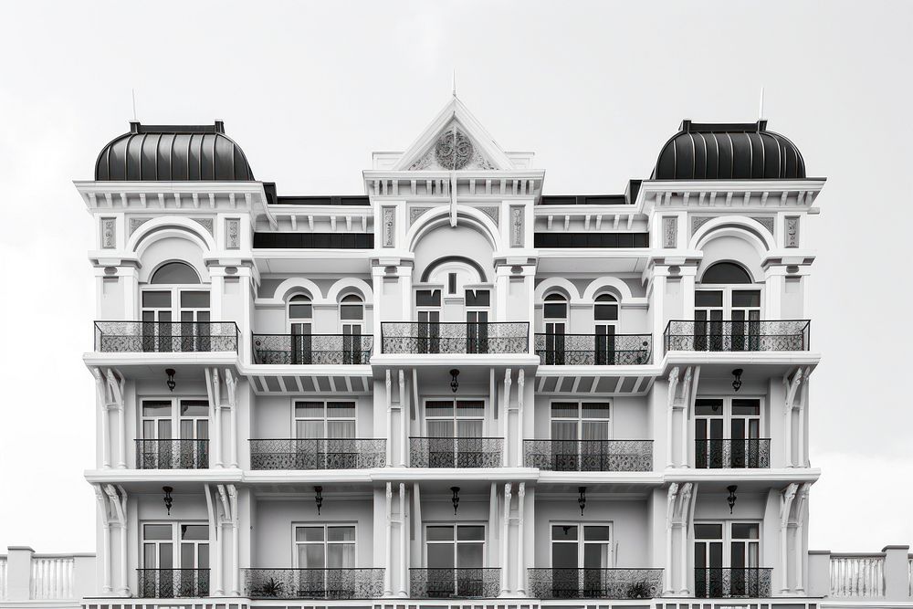 Architecture building mansion facade. AI generated Image by rawpixel.