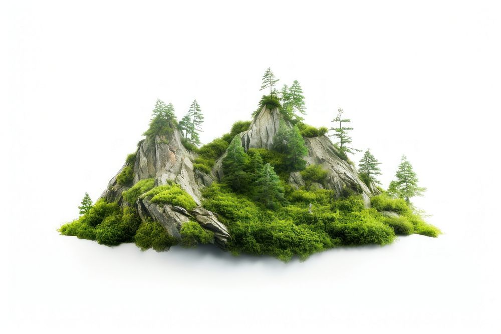 Green mountain nature wilderness vegetation. AI generated Image by rawpixel.