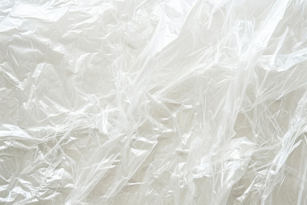 Plastic wrap sealed backgrounds white crumpled.