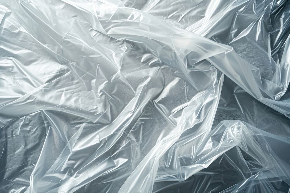 Plastic wrap sealed backgrounds crumpled abstract.