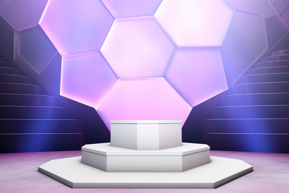 Polygon background purple architecture technology.