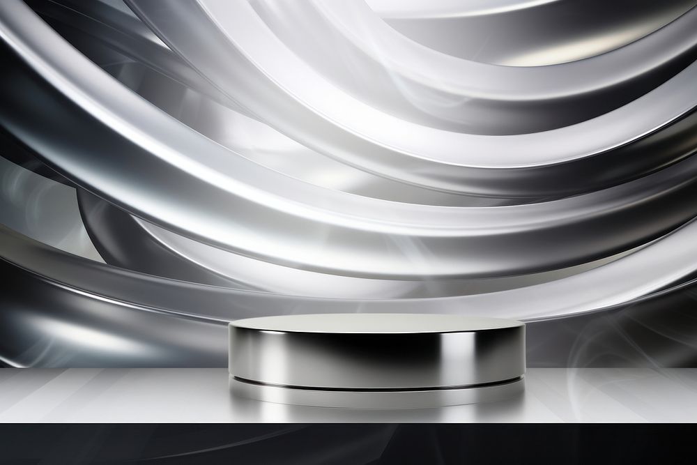 Chrome abstract metal background lighting silver technology.