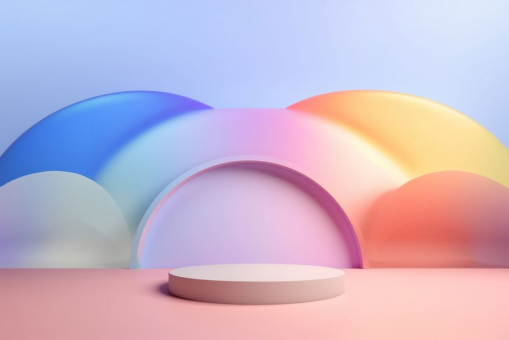 Gradient pastel color spectrum graphics rainbow.