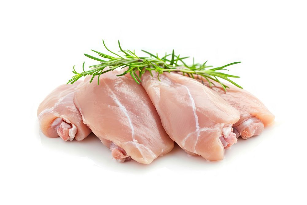 Raw chicken fillet meat food pork.