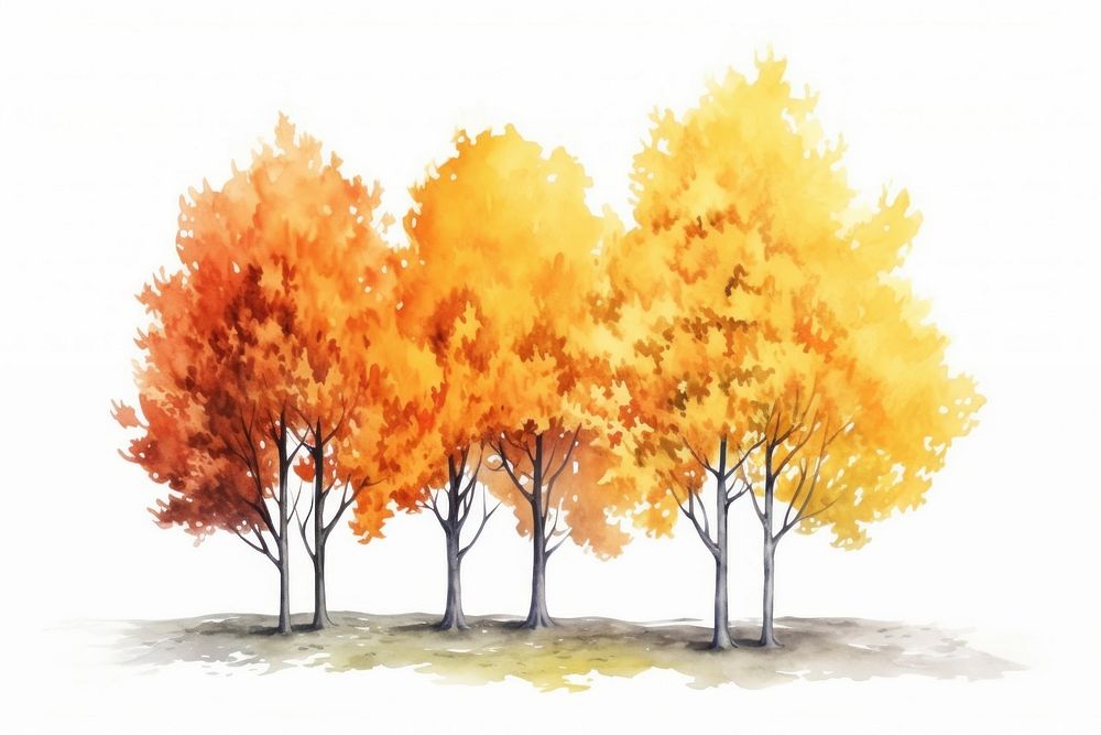 Autumn trees outdoors nature plant. AI generated Image by rawpixel.