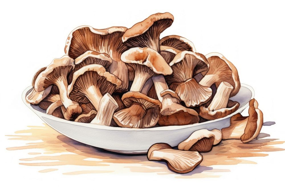 Dried mushrooms vegetable freshness abundance. AI generated Image by rawpixel.