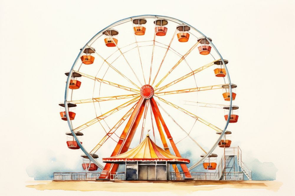Carnival fun ferris wheel architecture