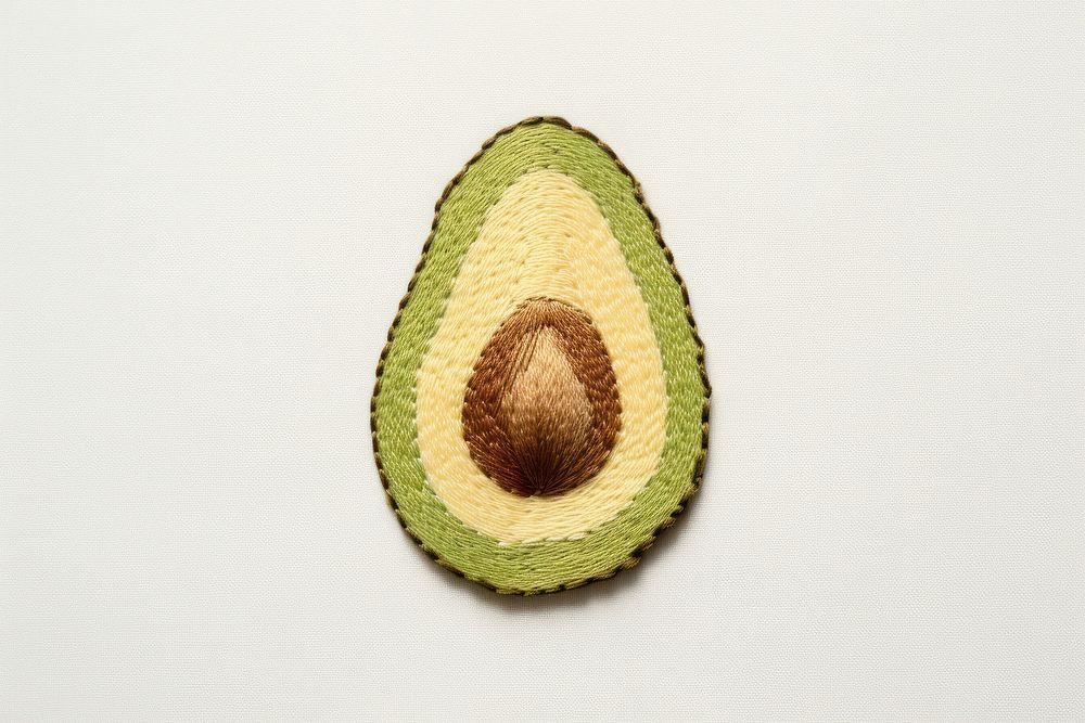 Embroidery of avocado fruit plant food.