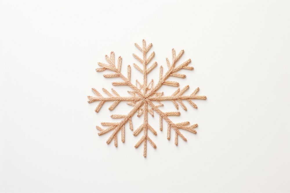 Embroidery of snowflake pattern celebration creativity.