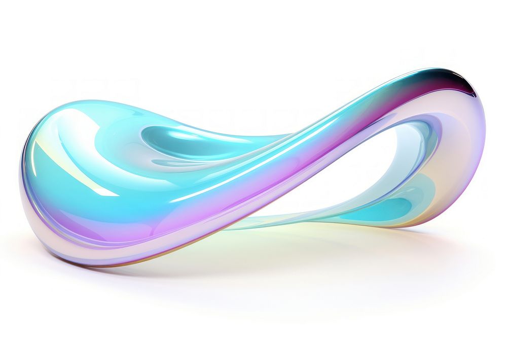 Curve shape iridescent white background simplicity toothpaste.