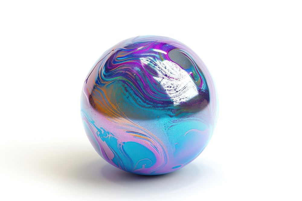 Sphere iridescent melted egg white background creativity.