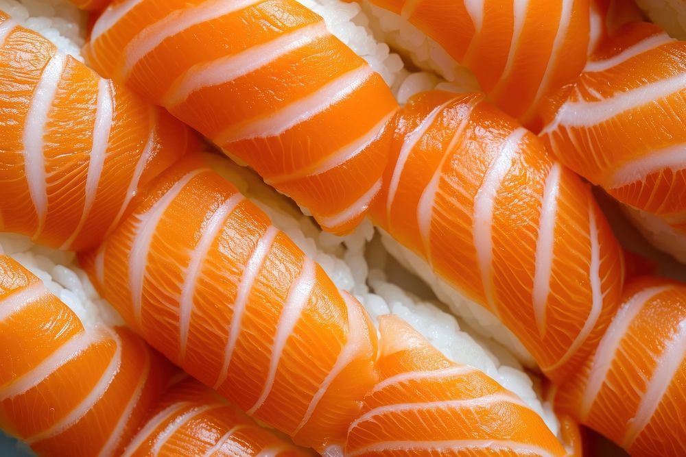 Salmon sushi backgrounds seafood clementine.