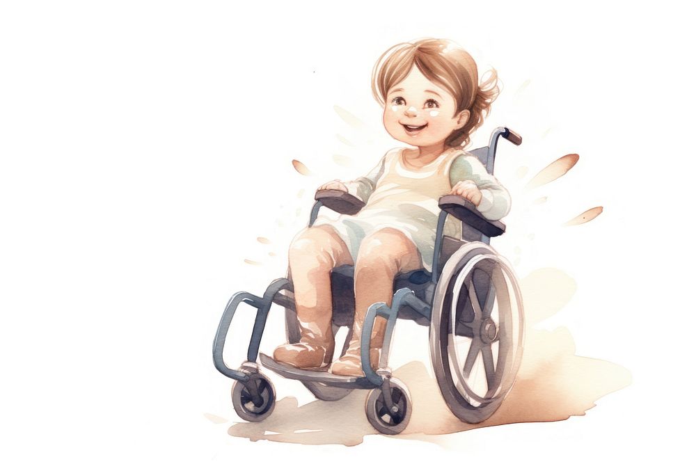Wheelchair vehicle smiling sitting. AI generated Image by rawpixel.