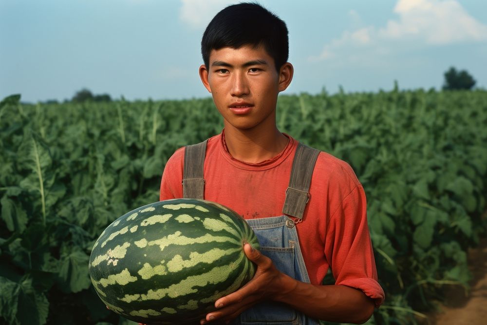 Young Thai man watermelon holding | Premium Photo - rawpixel