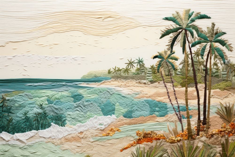 Tropical beach outdoors painting tropics.