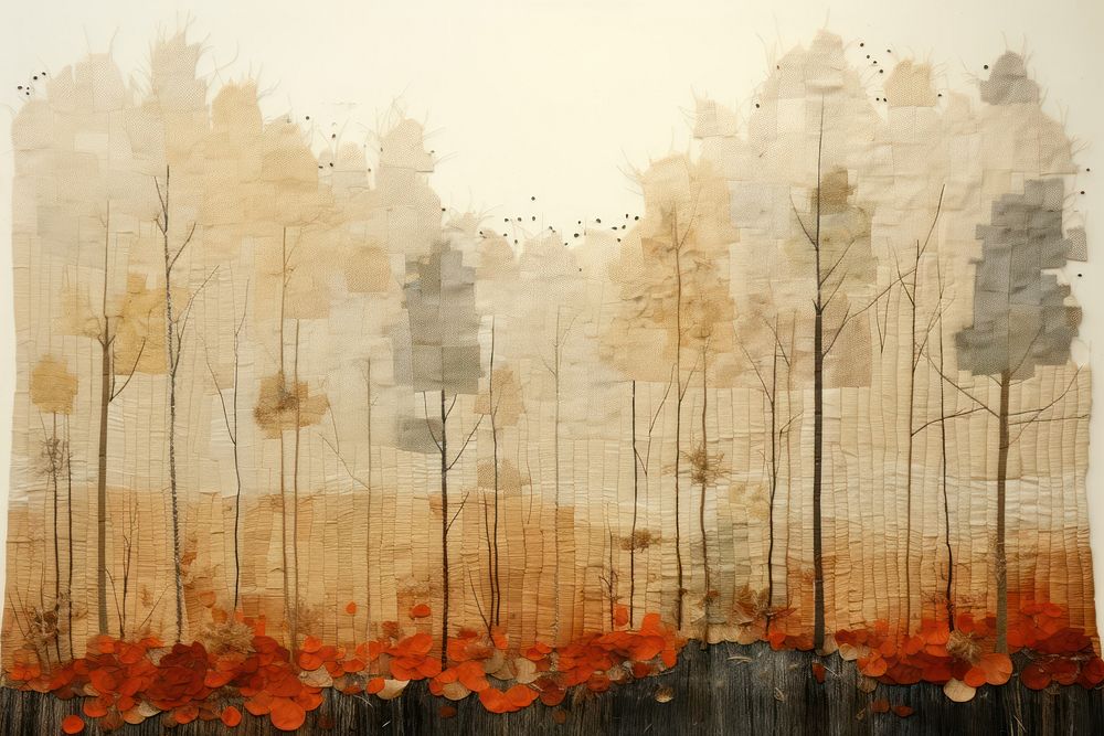 Autumn forest painting backgrounds creativity.
