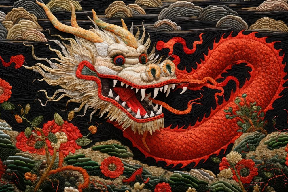 Chinese dragon craft representation backgrounds.
