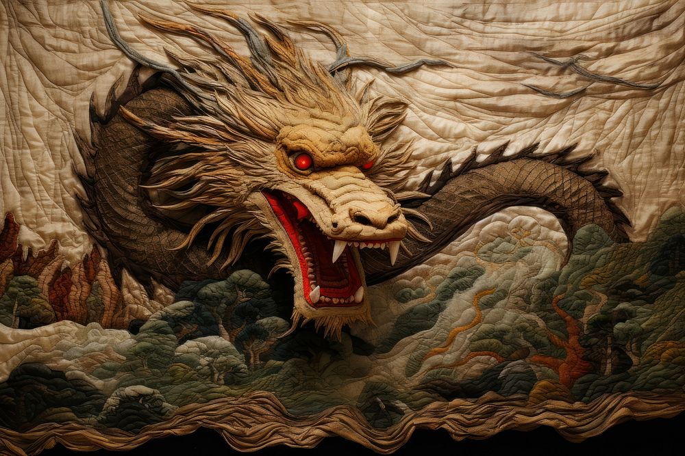 Chinese dragon dinosaur animal craft.