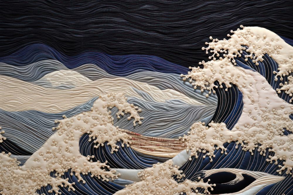 Japanese waves pattern nature craft.