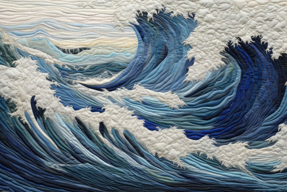 Japanese waves pattern nature craft.
