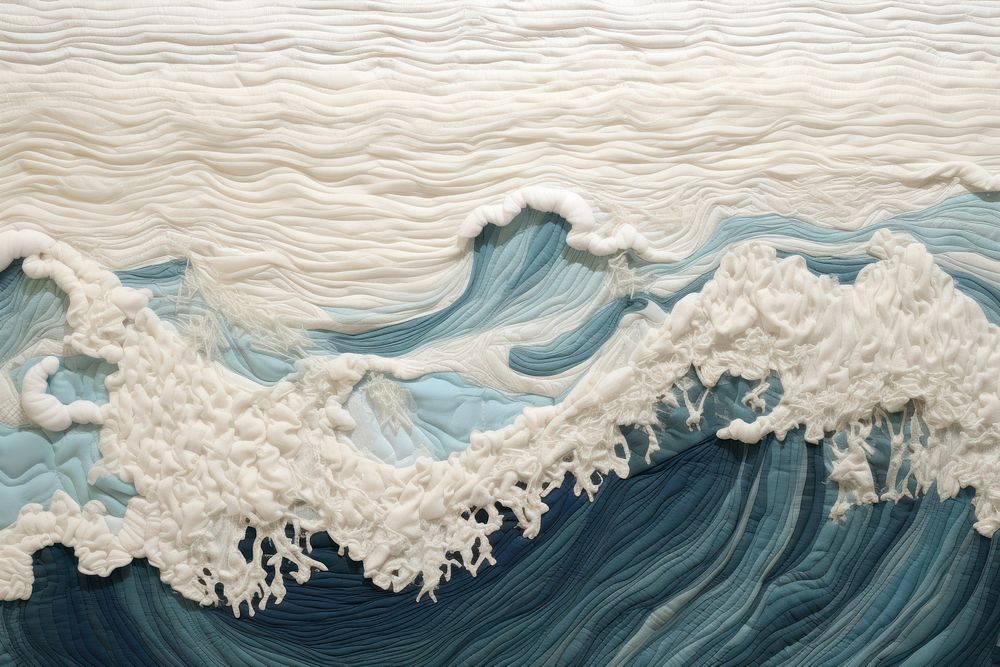 Ocean textile nature art.