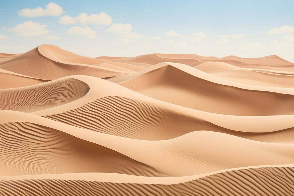 Sand dunes landscape outdoors desert.