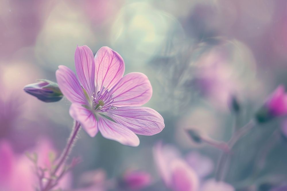 Wildflower outdoors blossom purple.