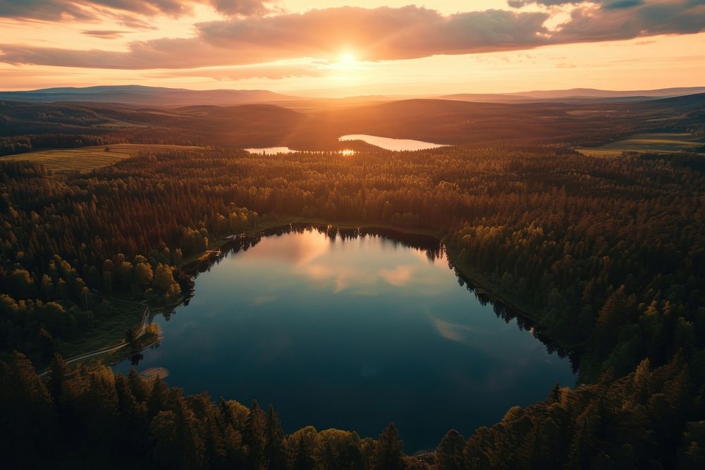 Photo of lake sunlight outdoors nature.