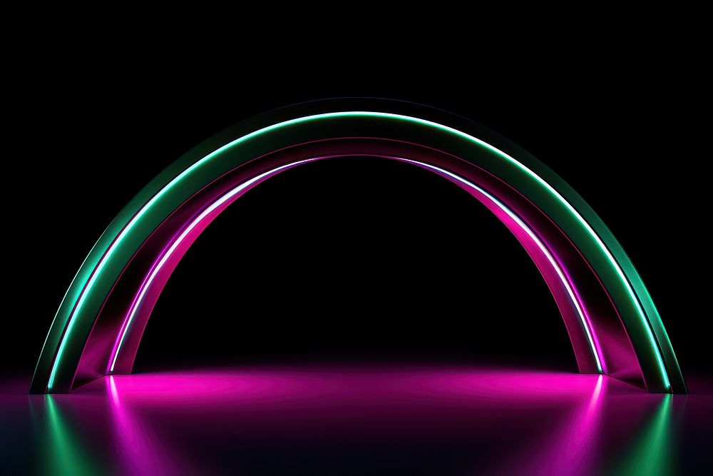Arch light neon abstract.