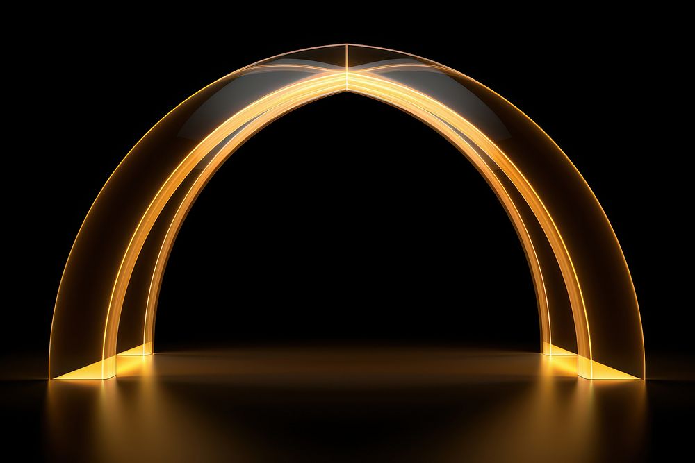 Arch abstract yellow light.