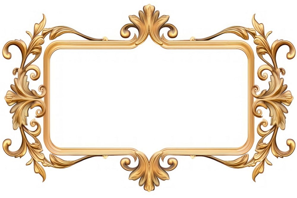 Art nouveau frame border gold rectangle furniture.