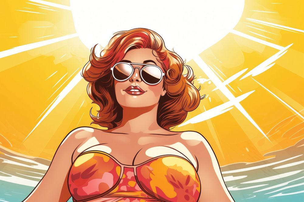 Glasses comics summer adult. AI generated Image by rawpixel.