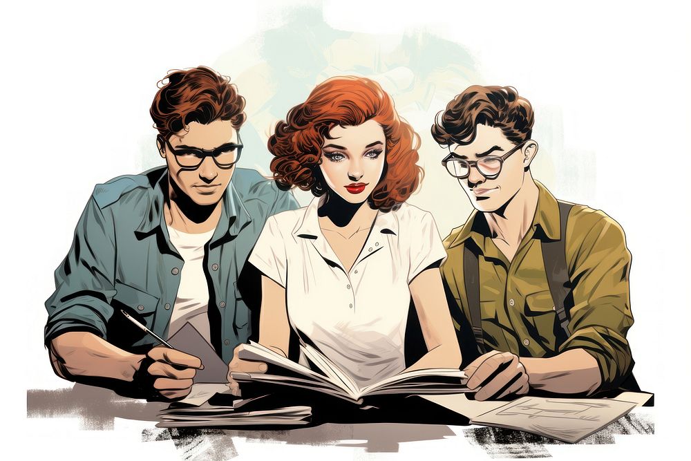 Education glasses comics adult. AI generated Image by rawpixel.