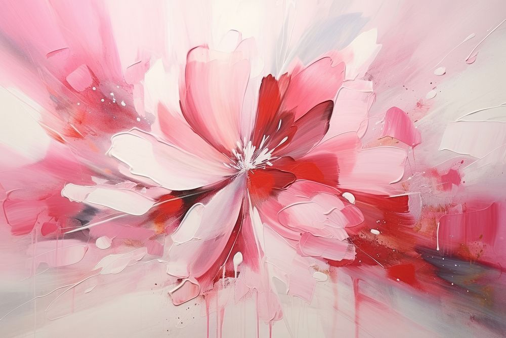 Contemporary art of a flower painting abstract petal.