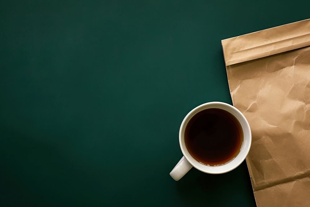 Coffee cup mockup drink paper green.