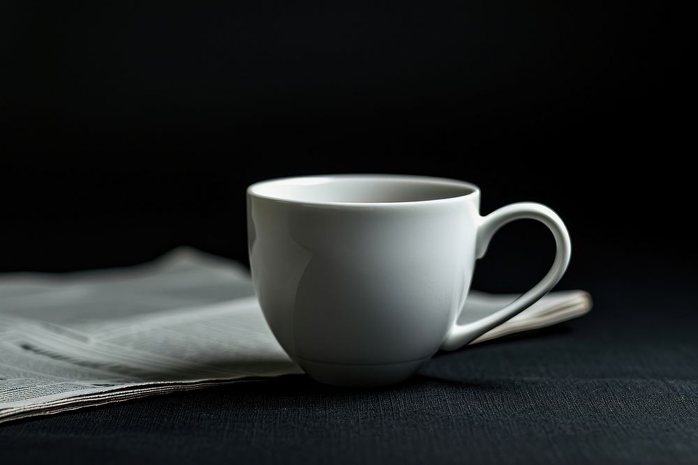 Coffee cup mockup saucer drink white.