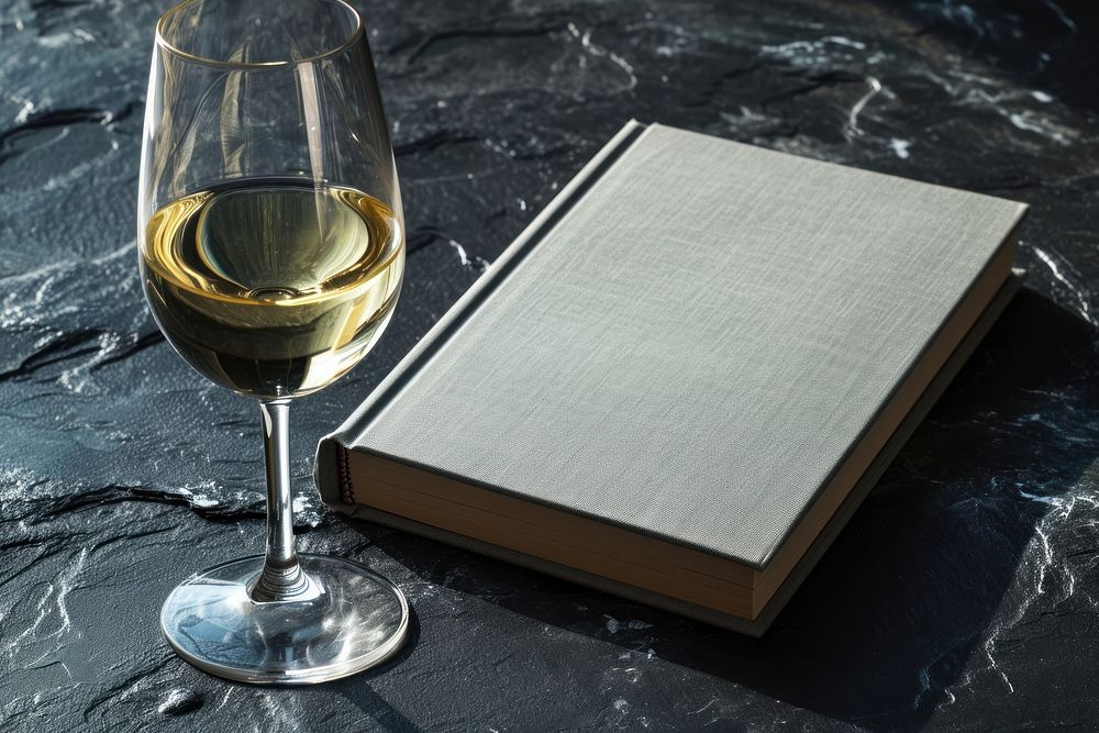 Glass book wine publication.