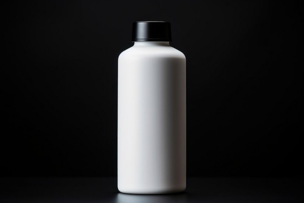 White blank bottle  cylinder drink black.